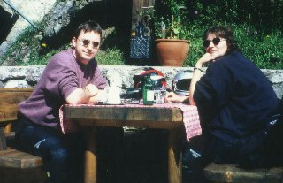 Motorradtour. Pause am Hahntennjoch (Tirol)